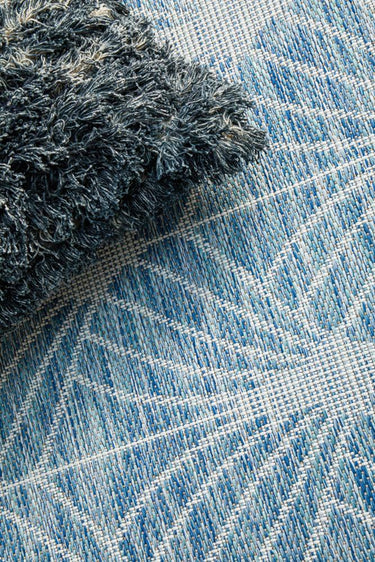 Vera Outdoor Blue & White Art Deco Pattern Rug